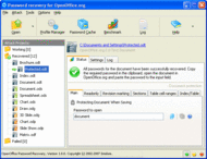 OpenOffice Password Recovery screenshot